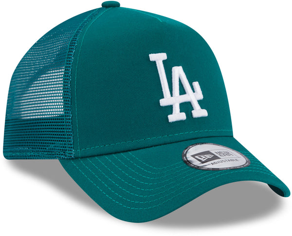 Los Angeles Dodgers New Era League Essential Green Trucker Cap