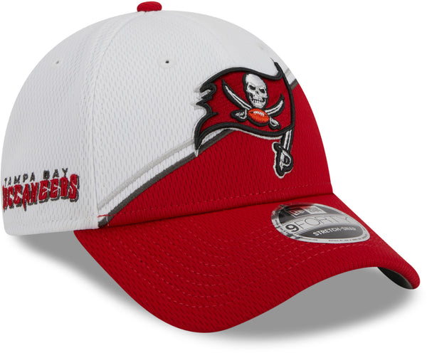 Tampa Bay Buccaneers NFL Sideline 2023 White 9FORTY Stretch Snap Cap