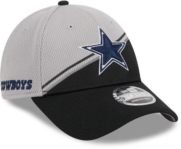 Dallas Cowboys NFL 2023 Sideline New Era 9Forty Stretch Snap Grey