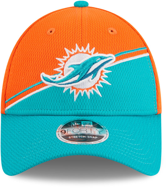 Miami Dolphins NFL 2023 Sideline New Era 9Forty Stretch Snap Team Cap