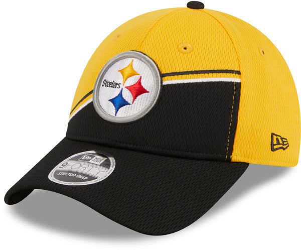 Pittsburgh Steelers New Era 9Forty Stretch-Snap Logo Cap - Black/White