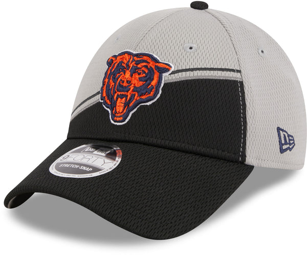 Chicago Bears C NFL 2023 Sideline New Era 9Forty Stretch Snap Grey Team Cap