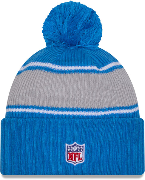 Detroit Lions New Era NFL 2024 Sideline Sport Knit Bobble Hat lovemycap