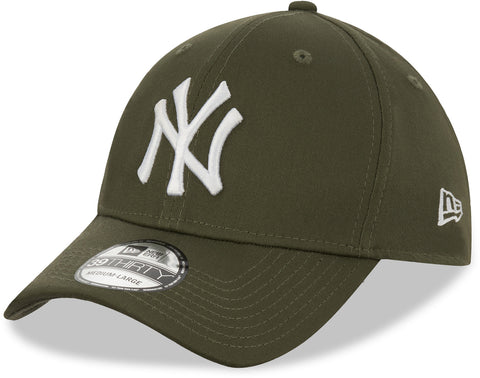 New York Yankees New Era 39Thirty League Essential Olive Stretch Fit Baseball Cap