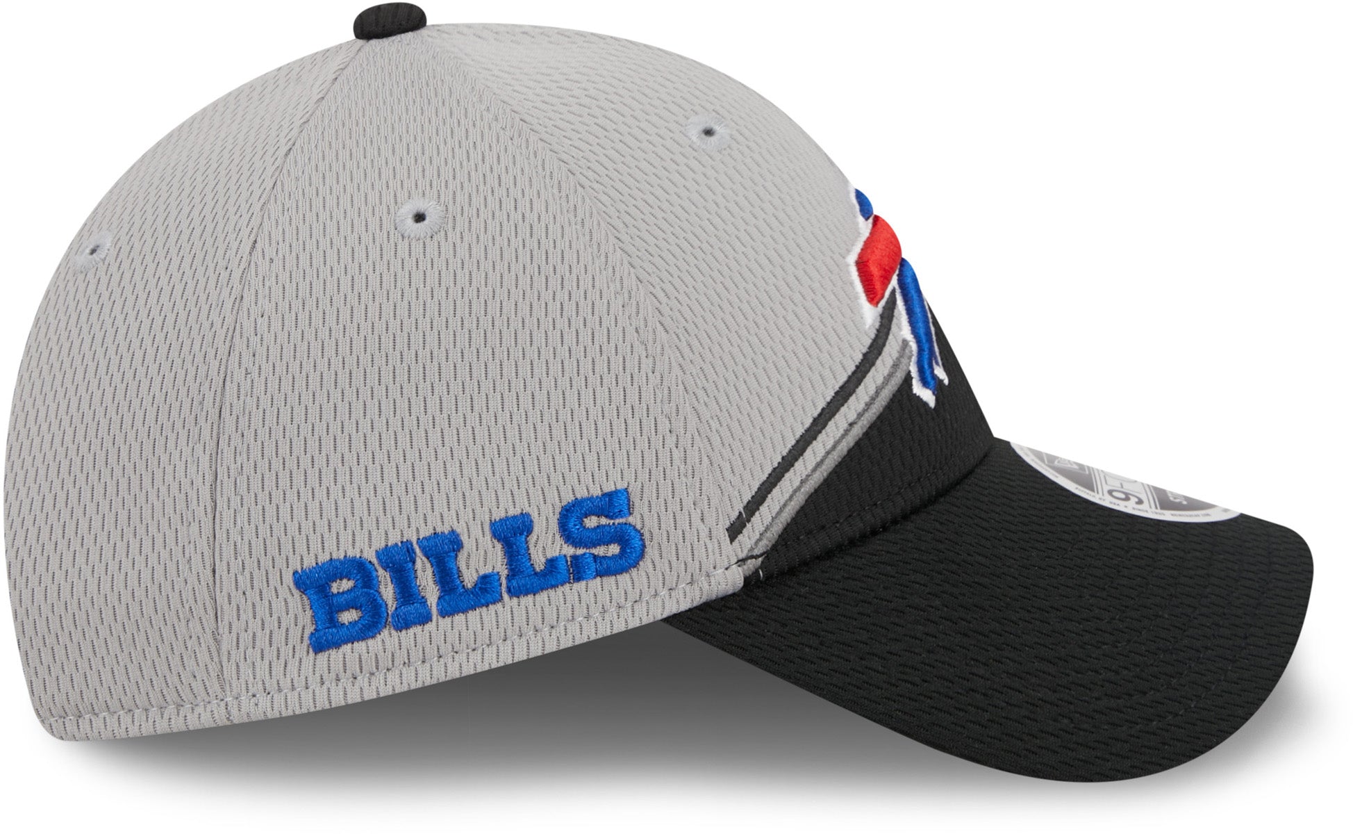 Buffalo Bills NFL 2023 Sideline New Era 9Forty Stretch Snap Grey Team Cap