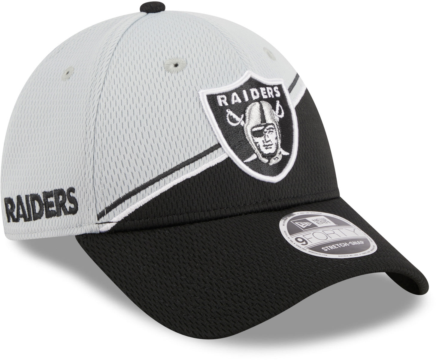 New Era Curved Brim 9FIFTY Team Stretch Snap Las Vegas Raiders NFL Black  Snapback Cap