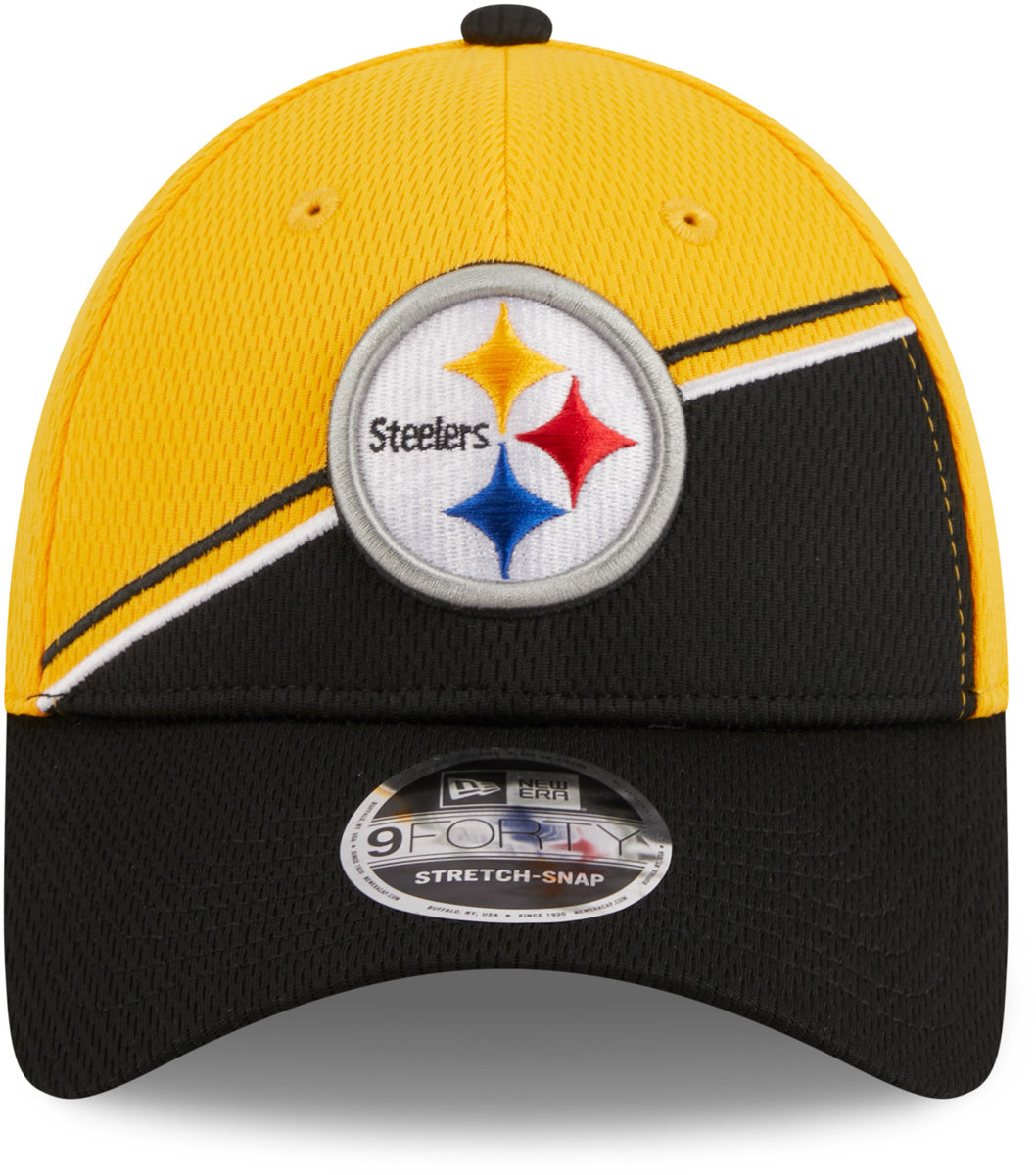 Pittsburgh Steelers New Era 9Forty Stretch-Snap Logo Cap - Black/White