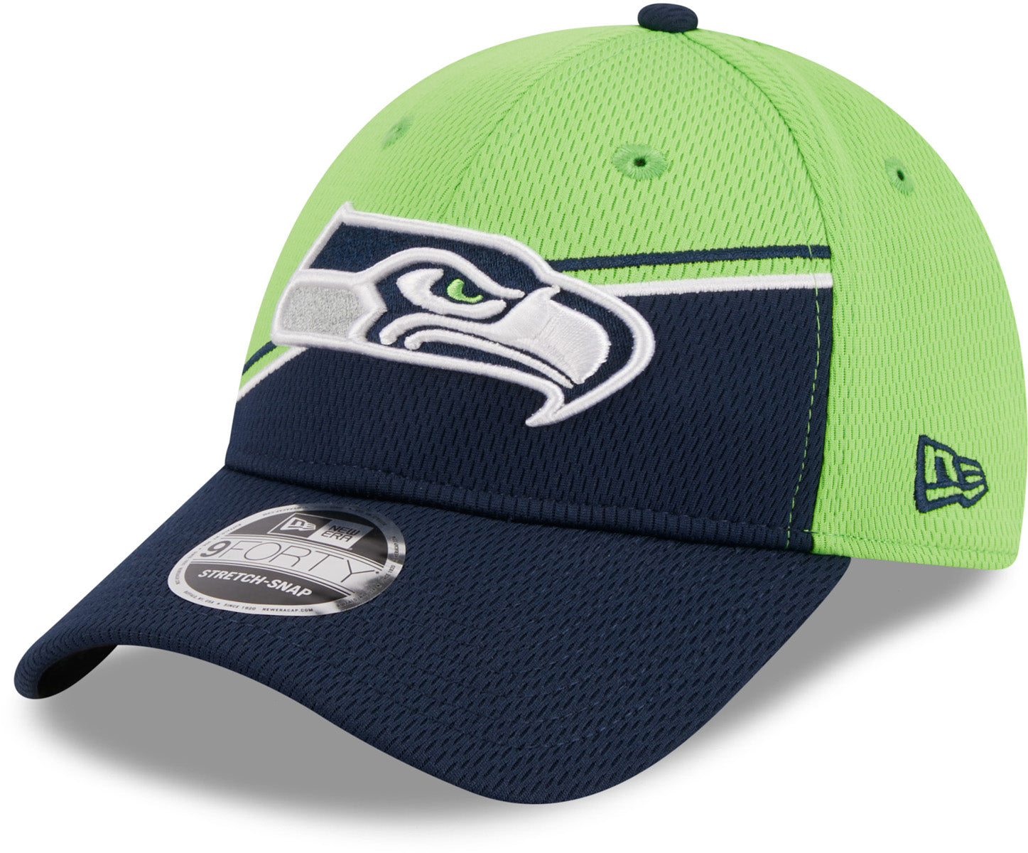 Seattle Seahawks NFL 2023 Sideline New Era 9Forty Stretch Snap Team Cap