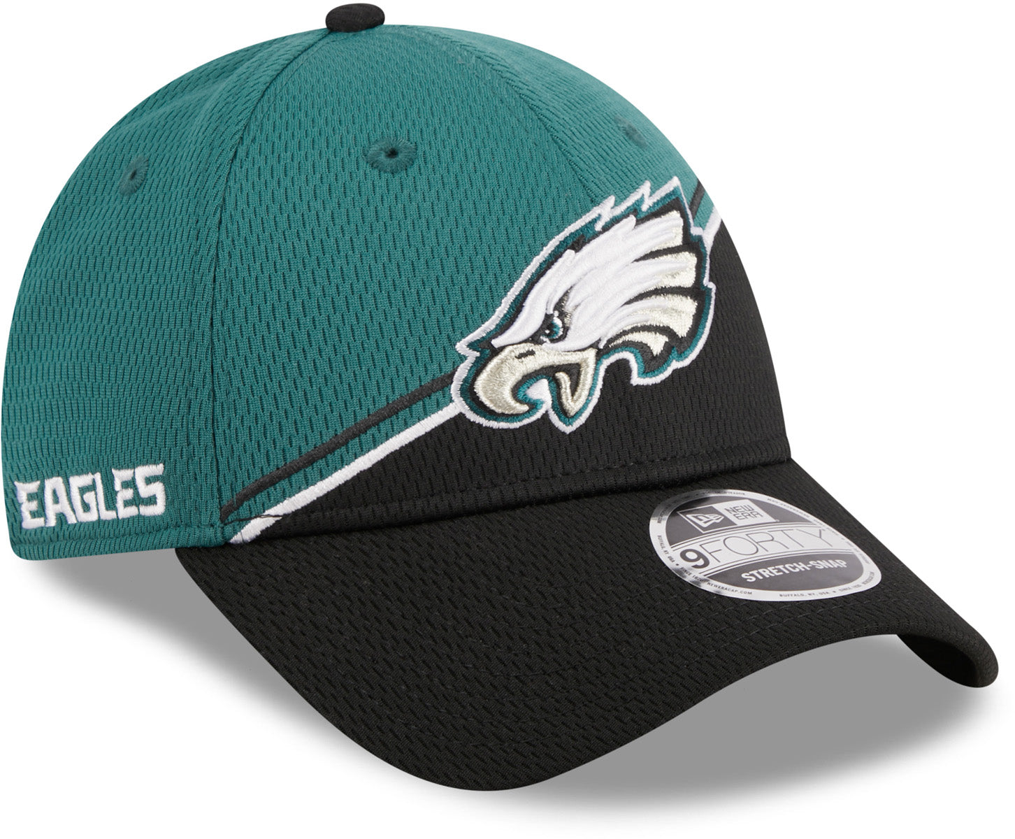 Philadelphia Eagles NFL 2023 Sideline New Era 9Forty Stretch Snap Grey Team  Cap