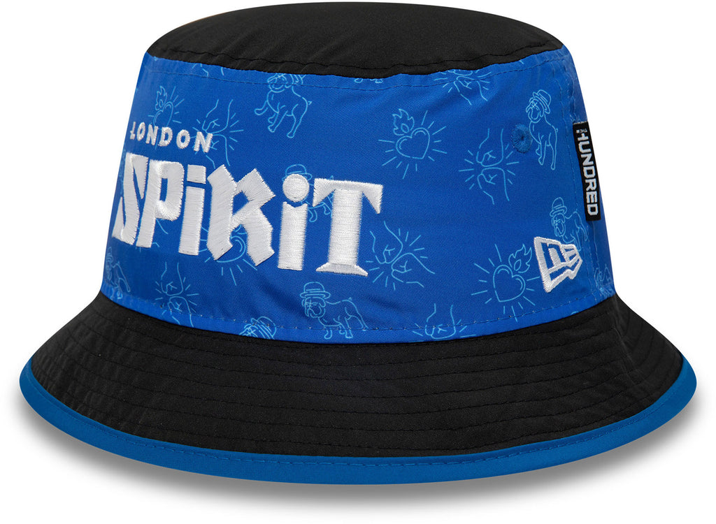 London Spirit The Hundred New Era All Over Print Bucket Hat - pumpheadgear, baseball caps