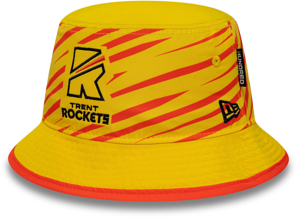 Trent Rockets The Hundred New Era All Over Print Bucket Hat - pumpheadgear, baseball caps