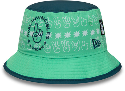 Oval Invincibles The Hundred New Era All Over Print Bucket Hat - pumpheadgear, baseball caps