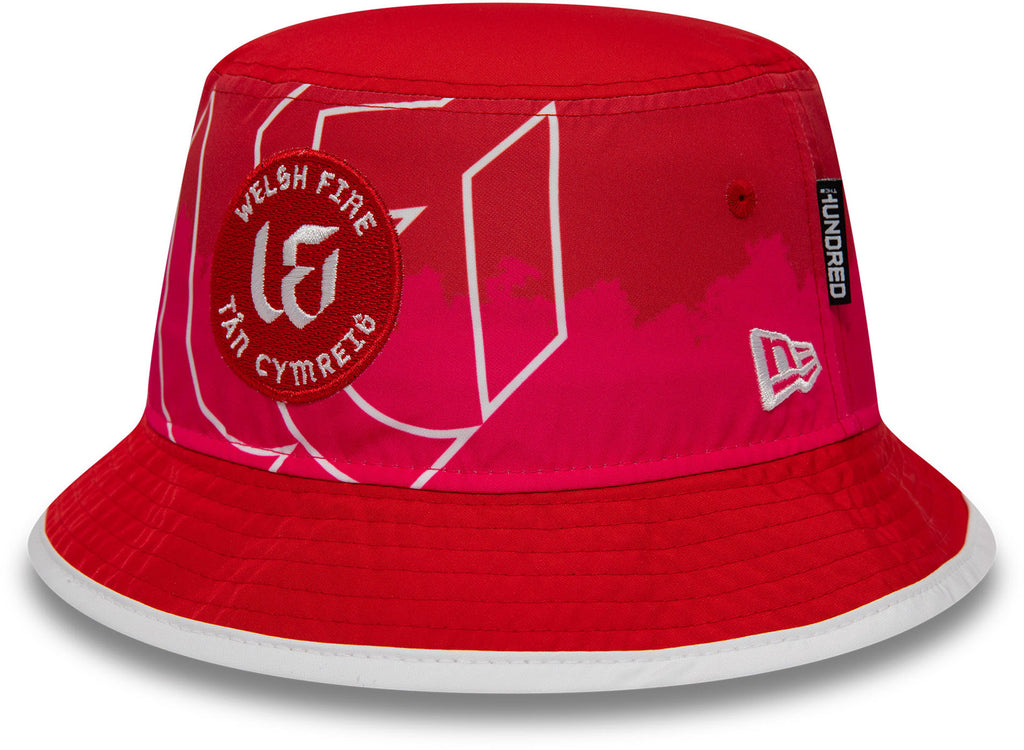 Welsh Fire The Hundred New Era All Over Print Bucket Hat - pumpheadgear, baseball caps