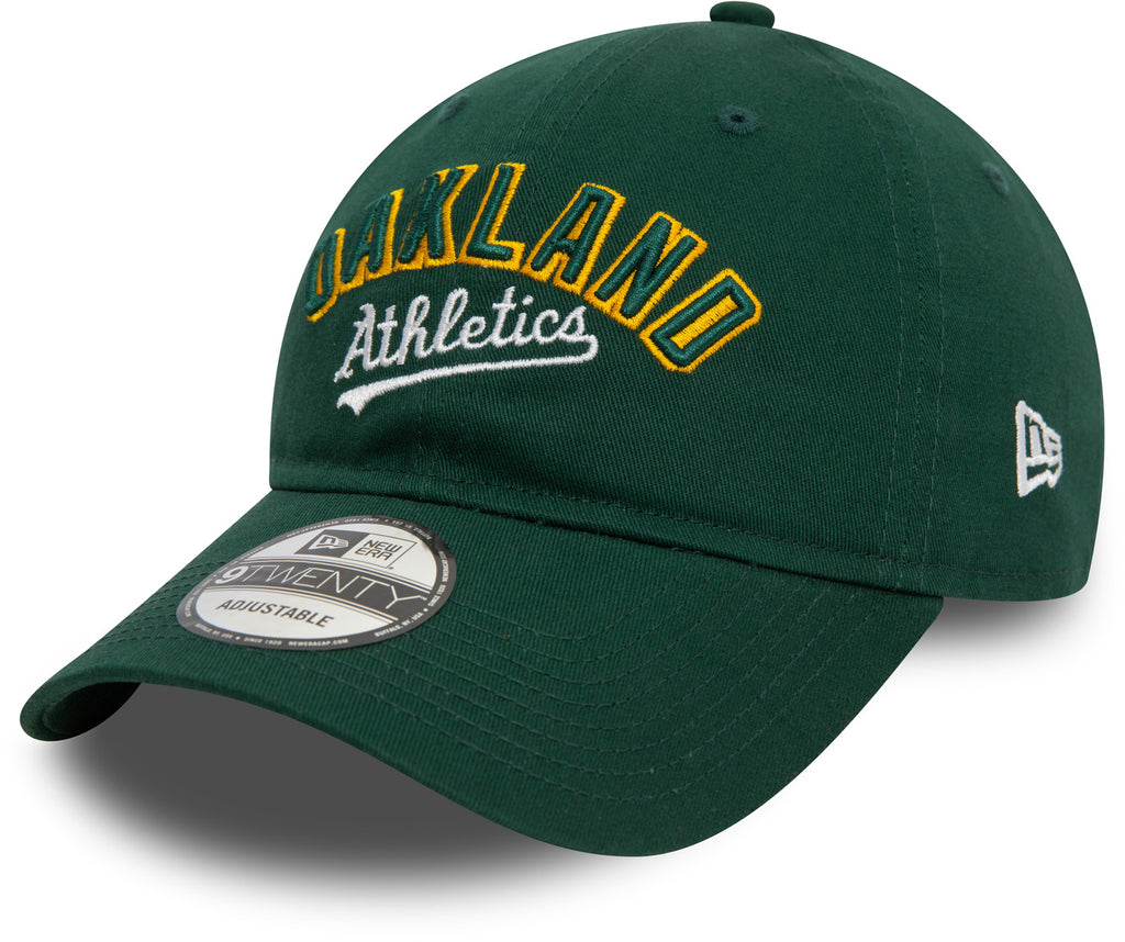 Oakland Athletic's New Era 9Twenty MLB Wordmark Green Baseball Cap - pumpheadgear, baseball caps