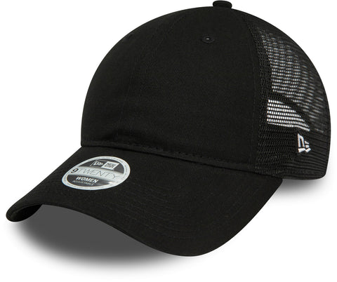 Womens New Era 9Twenty Black Trucker Cap