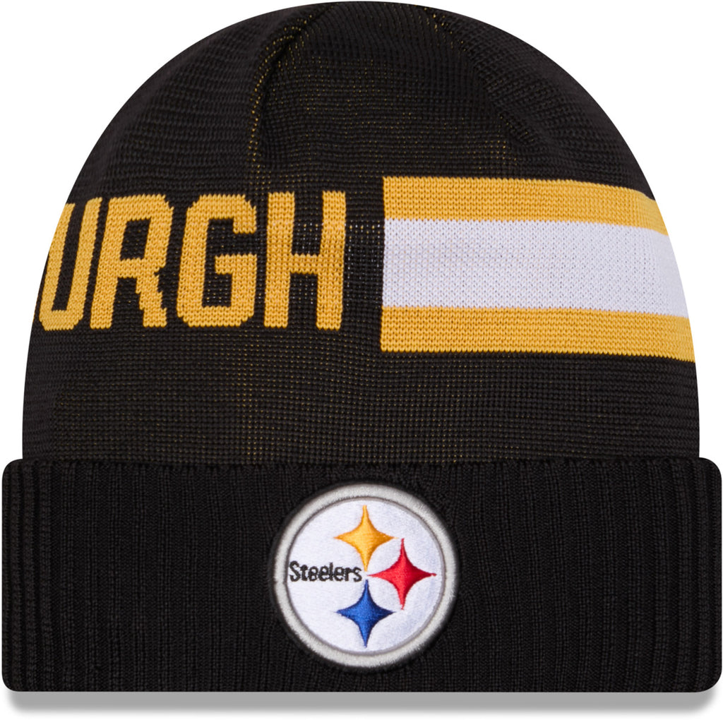 Pittsburgh Steelers New Era NFL 2024 Sideline Tech Knit Beanie - pumpheadgear, baseball caps