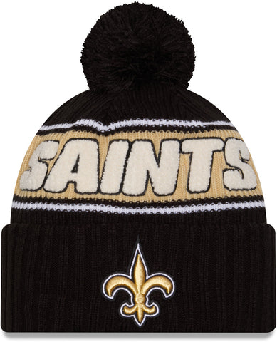 New Orleans Saints New Era NFL 2024 Sideline Sport Knit Bobble Hat - pumpheadgear, baseball caps