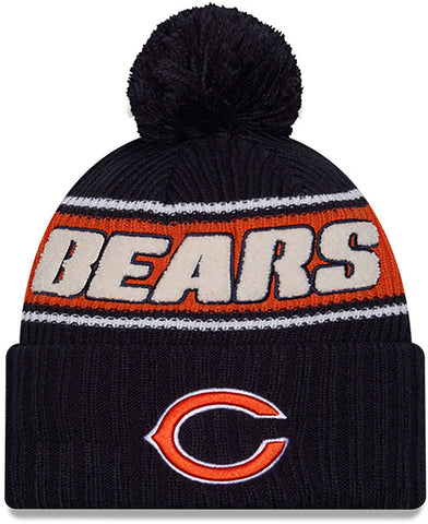 Chicago Bears New Era NFL 2024 Sideline Sport Knit Bobble Hat - pumpheadgear, baseball caps