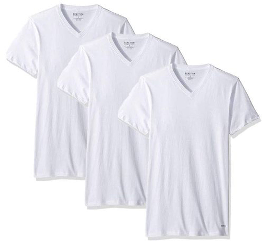 Kenneth Cole 3-Pack Mens V-Neck White T-Shirt