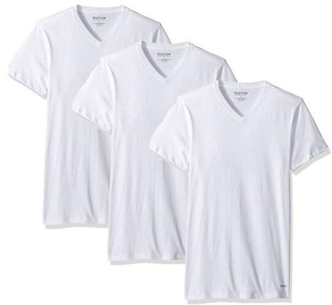 Kenneth Cole 3-Pack Mens V-Neck White T-Shirt