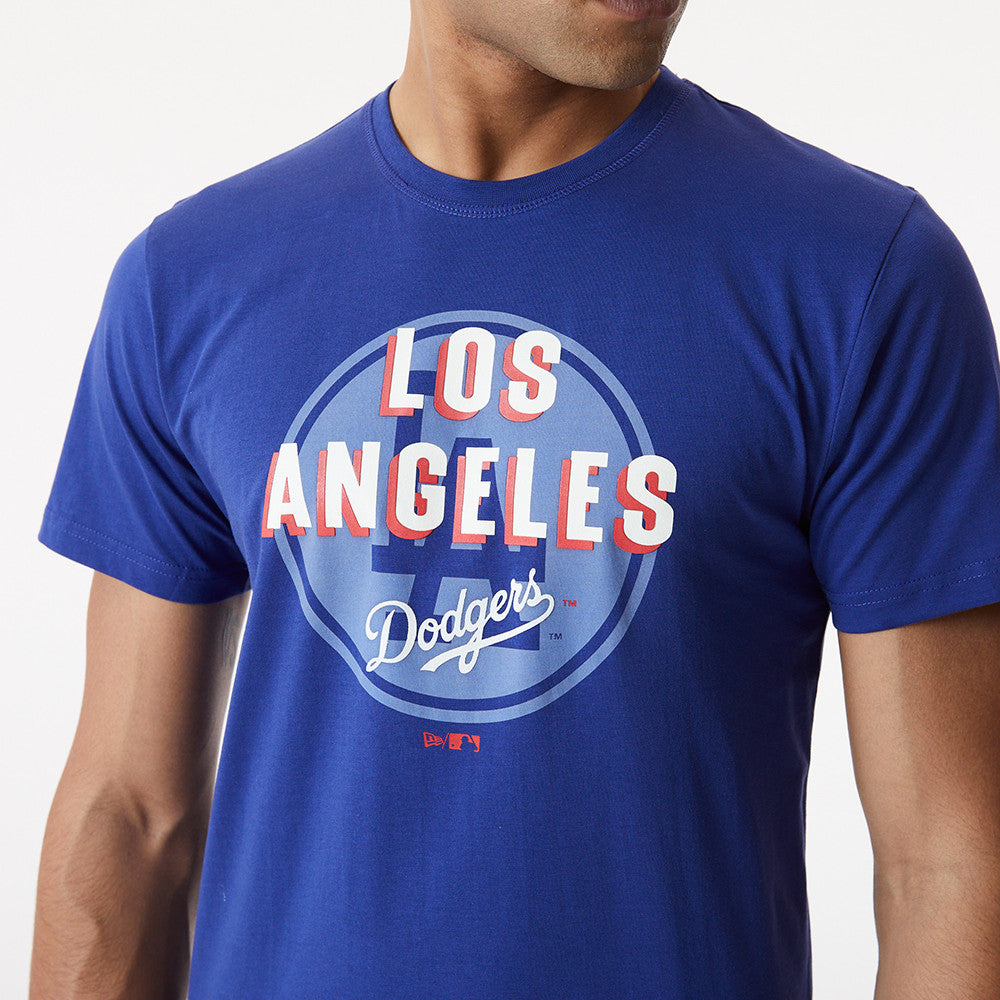 New era MLB Big Logo Oversize Los Angeles Dodgers Short Sleeve T-Shirt  White