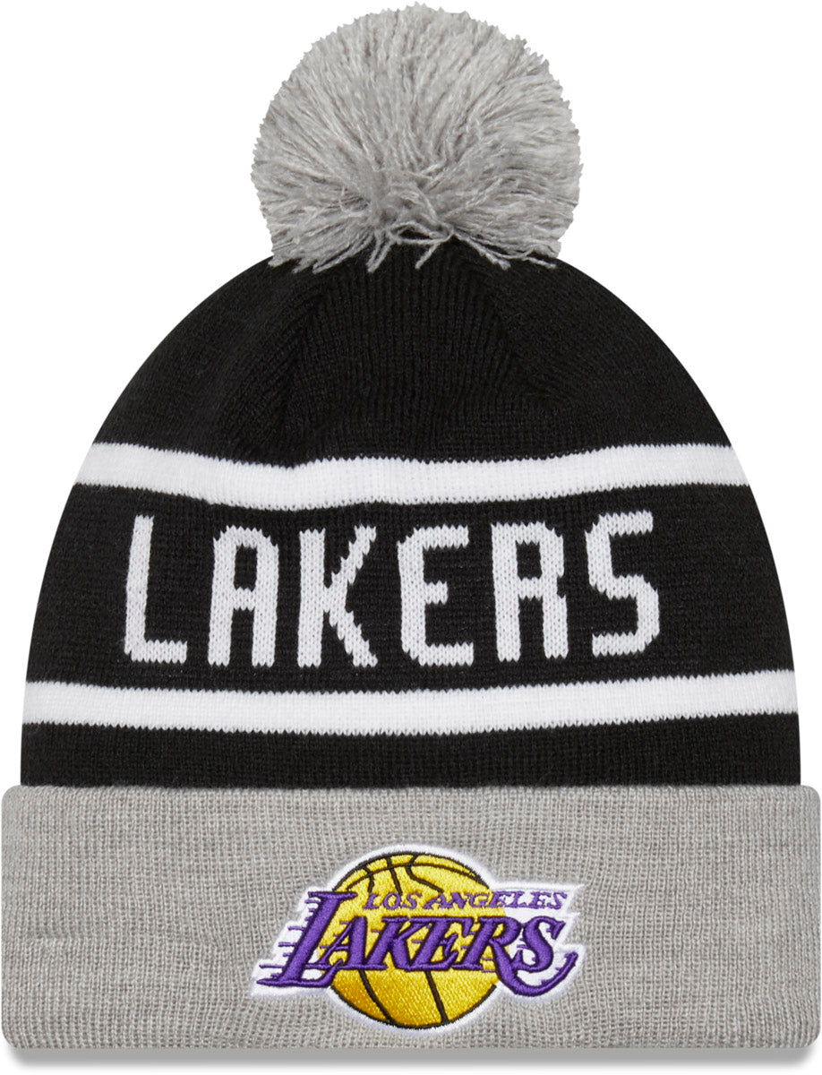 NBA Los Angeles Lakers LOGO Knit Beanie Hat Pom New Era NEW NWOT