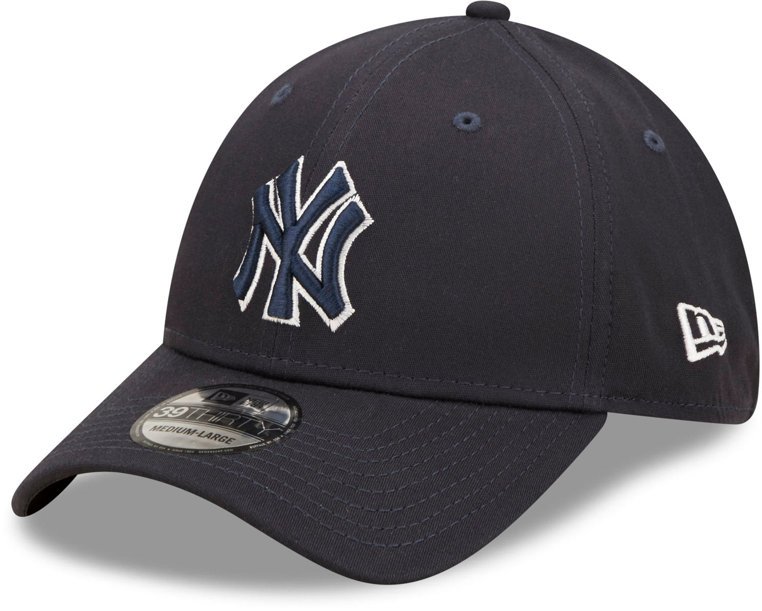 New York Yankees New Era 39Thirty Team Outline Navy Stretch Fit Baseball Cap