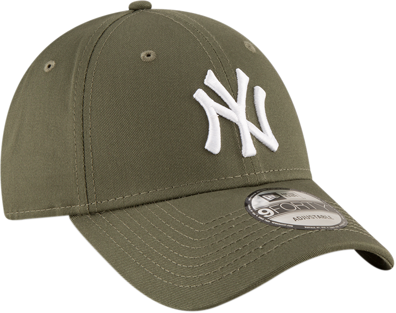 Darts duurzame grondstof Immuniteit NY Yankees New Era 940 League Essential Olive Green Baseball Cap – lovemycap
